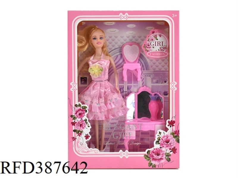 11.5 INCH BELT FASHIONABLE HAND SKIRT BARBIE DRESSING TABLE SET ACCESSORIES