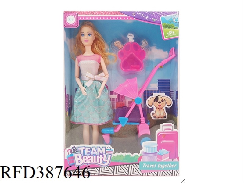 11.5 INCH BELT FASHION 9 JOINT SKIRT BARBIE STRIP STROLLER PLASTIC ACCESSORIES