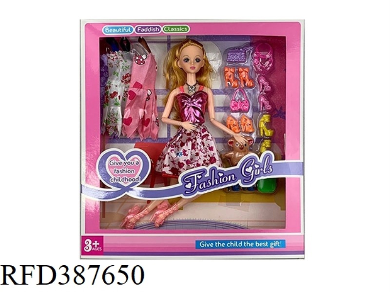 11.5 INCH BELONGINGS 11 JOINT FASHION SKIRT PRINCESS BARBIE SHOES SET AND CLOTHES