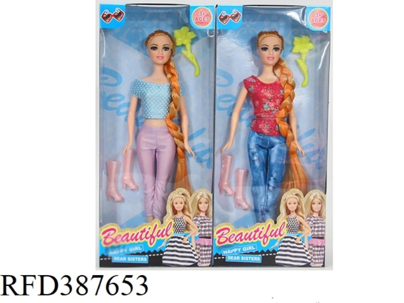 HIGH-GRADE BOXED 11.5 INCH FACTS LONG HAIR WEDDING BABY 2 MIXED