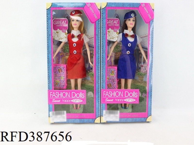 HIGH-END 11.5 INCH DIFFERENT FLIGHT ATTENDANT BABI WITH A SUITCASE
