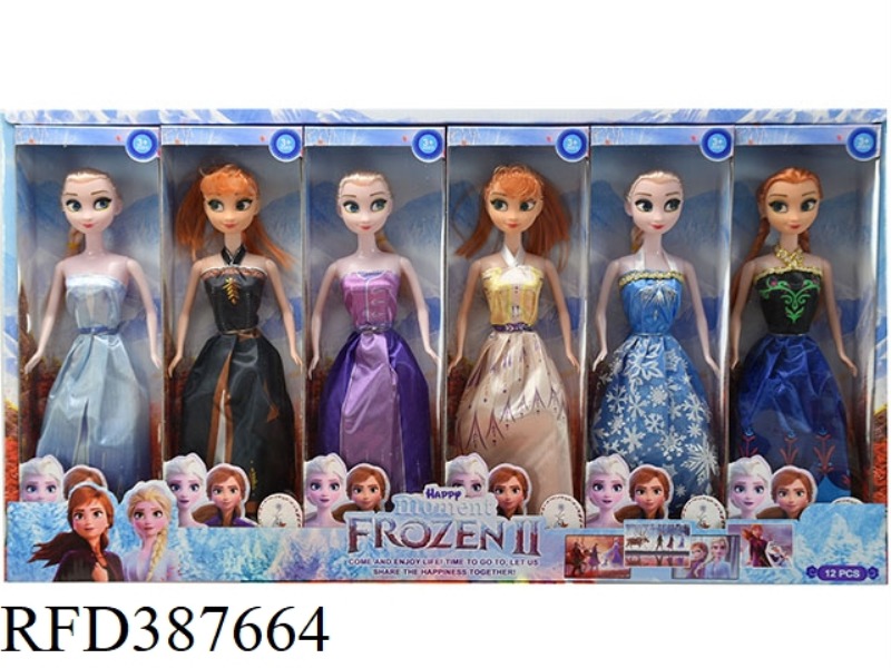 11.5 INCH AUTHENTIC HAND 4 GENERATION ICE AND SNOW PRINCESS 6 MIXED 12PCS