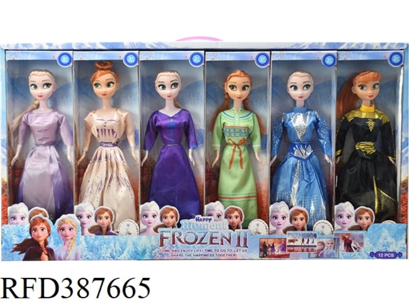 11.5 INCH AUTHENTIC HAND 4 GENERATION ICE AND SNOW PRINCESS 6 MIXED 12PCS