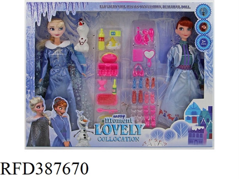 THREE GENERATIONS 11.5 INCH AUTHENTIC ICE AND SNOW PRINCESS DOUBLE WITH SNOW TREASURE BELT PLASTIC A
