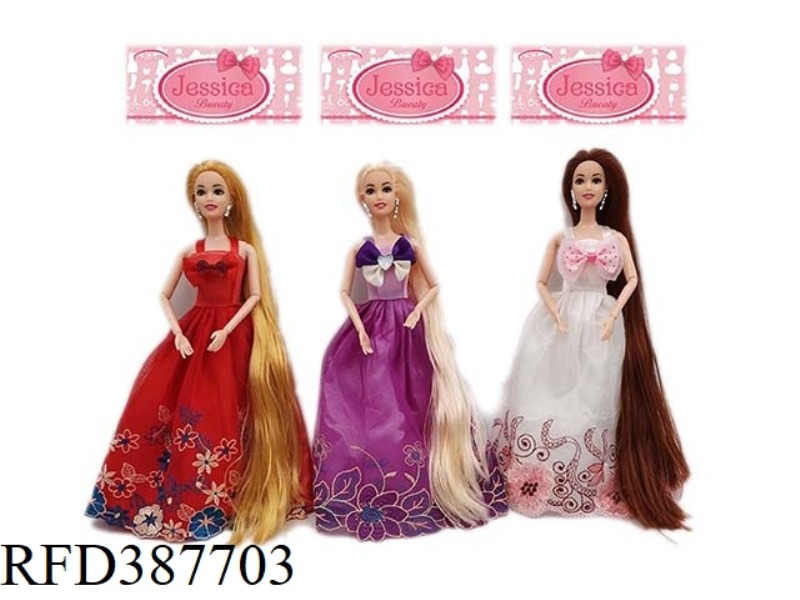 HIGH-END 11.5 INCH FACTS LONG HAIR JOINT PRINCESS DAD SKIRT BERI THREE RANDOM MIX