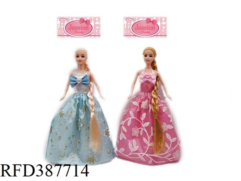 HIGH-END 11.5-INCH HARD-LONG HAIR PRINCESS BIG SKIRT BABI TWO RANDOM MIX