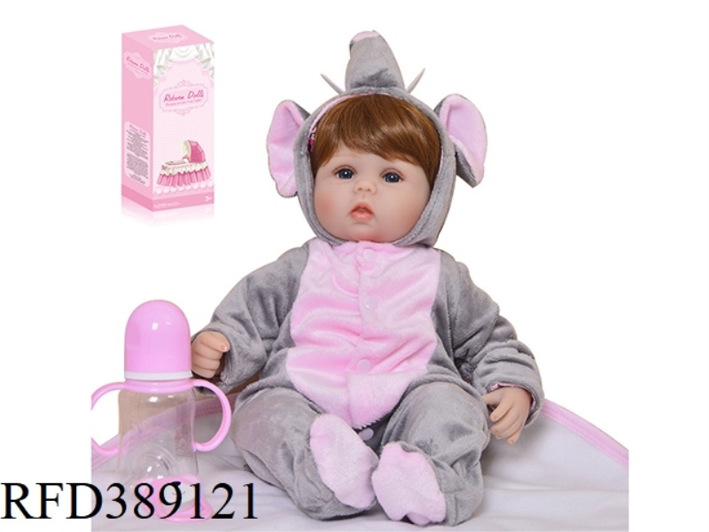 45CM RESURRECTION DOLL HIGH REALISTIC BABY, COTTON BODY, WITH PAD, WIG COVER
