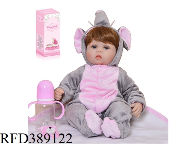45CM RESURRECTION DOLL HIGH REALISTIC BABY, COTTON BODY BODY, WITH PAD, NORMAL HAIR
