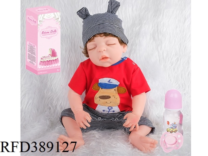 56CM REBORN DOLL HIGH SIMULATION BABY, ALL SOFT PLASTIC BODY, ORDINARY CAR HAIR