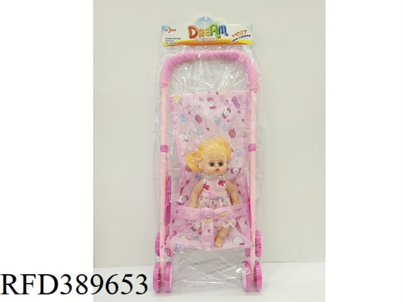 10-INCH DOLL WITH 57.5 IRON CART