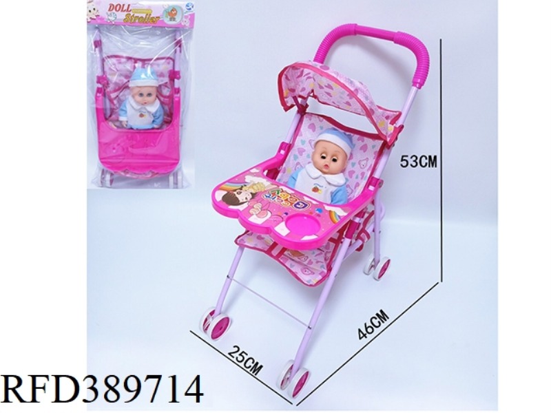 IRON CART + DINNER PLATE + DOLL