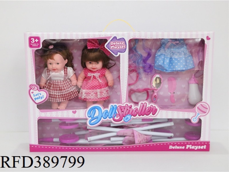 MUSIC DOLL STROLLER SET