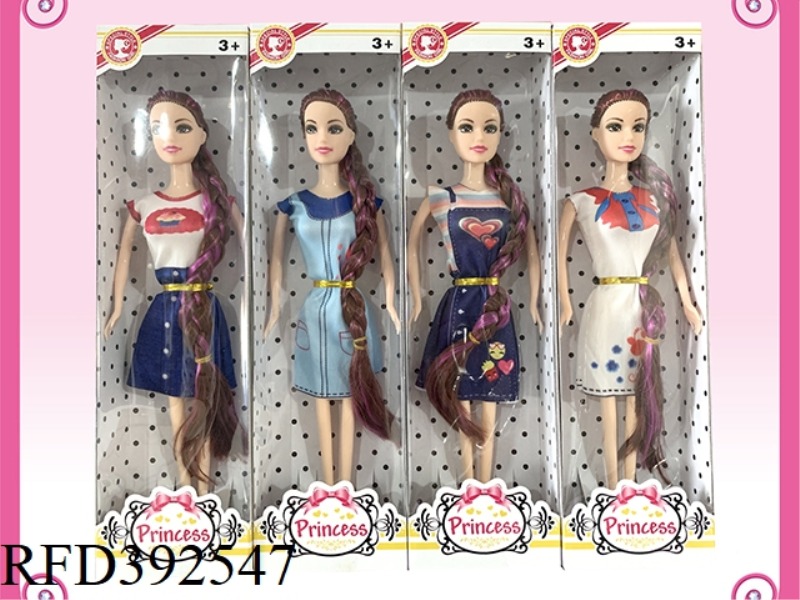 11.5 INCH SOLID BODY LONG HAIR FASHION BARBIE SUIT
