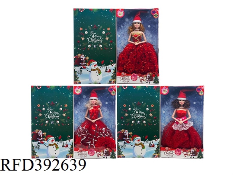 11.5-INCH 9-JOINT REAL CHRISTMAS GIRL BARBIE DOLL