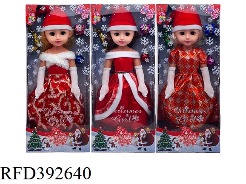 3 MIXED 18-INCH 4D EYE-CATCHING MUSIC HOLLOW BODY CHRISTMAS GIRL FAT BOY DOLL + SMALL GIFTS