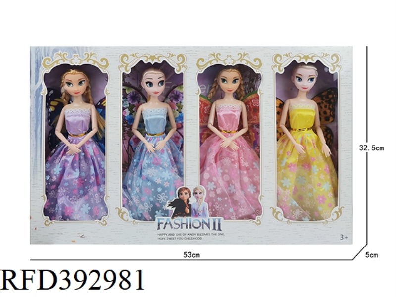 11 INCH 11 INCH SOLID BODY NINE JOINT CALF ICE SNOW FAIRY FOUR SISTERS 4 PEOPLE