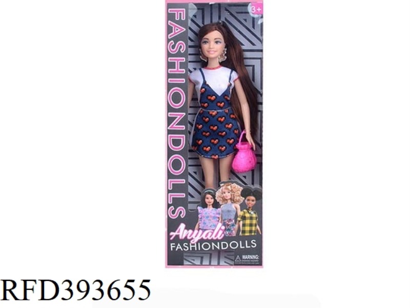 HIGH-END 11.5-INCH SOLID-THEMED FASHION BARBIE HANDBAG WITH STRAP
