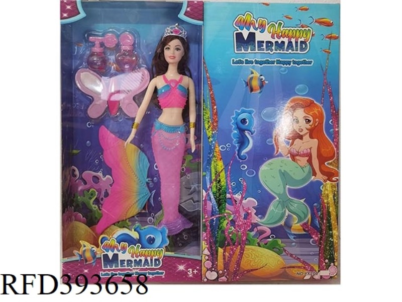 11.5 INCH SOLID MERMAID BARBIE WITH LIGHT AND BLISTER ACCESSORIES (INCLUDING ELECTRICITY)