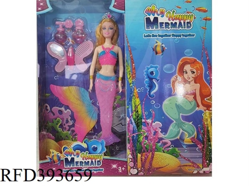 11.5 INCH SOLID MERMAID BARBIE WITH LIGHT AND BLISTER ACCESSORIES (INCLUDING ELECTRICITY)