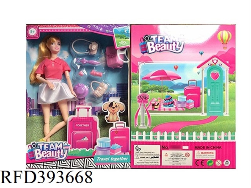11.5 INCH SOLID BODY 11 JOINT CASUAL FASHION BARBIE WITH SCHOOL BAG + BLISTER ACCESSORIES