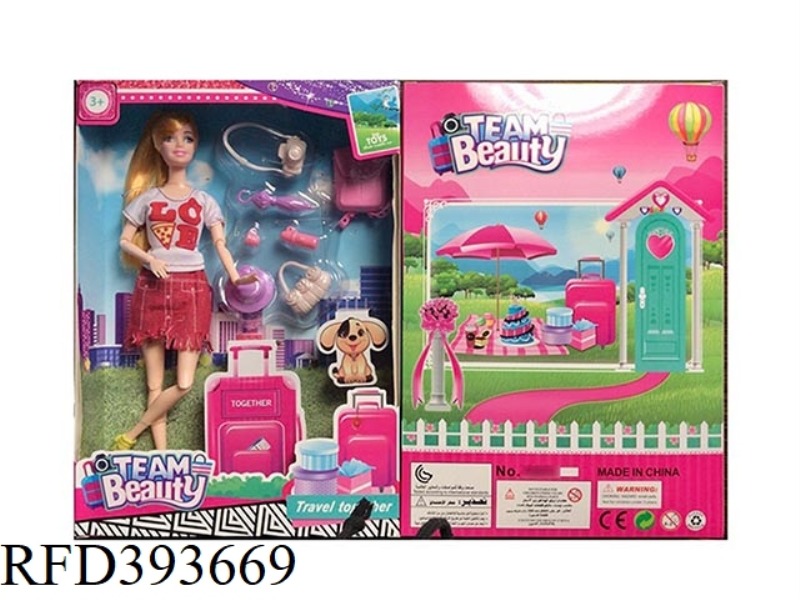 11.5 INCH SOLID BODY 11 JOINT CASUAL FASHION BARBIE WITH SCHOOL BAG + BLISTER ACCESSORIES
