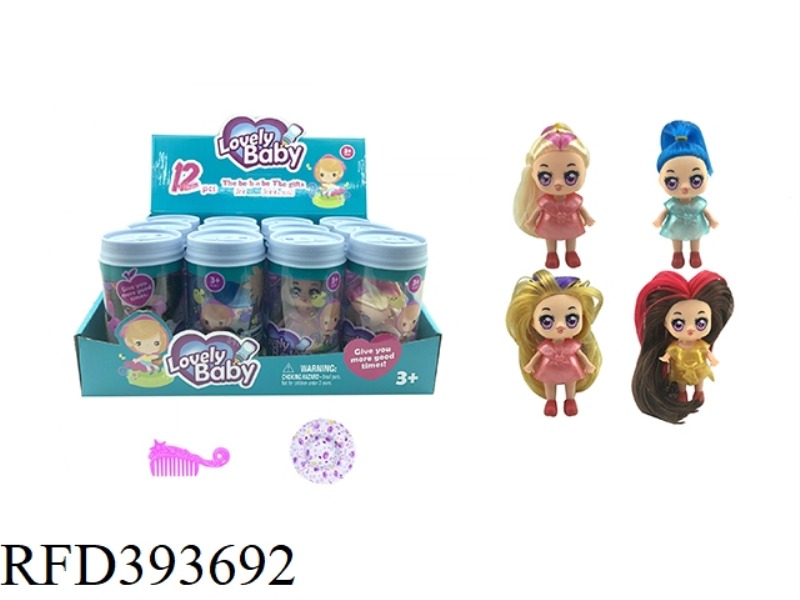 BABY SERIES COLA BOTTLE WITH COMB CAP FOUR MIXED 12PCS
