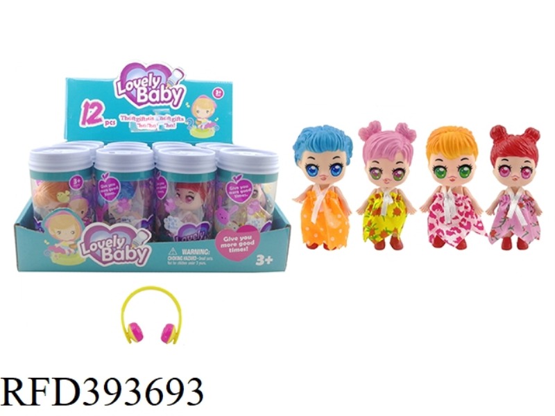 BABY SERIES COKE BOTTLE WITH HEADPHONES FOUR MIXED 12PCS