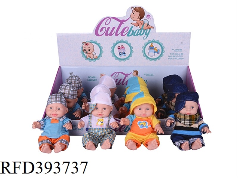 14-INCH VINYL EXPRESSION MALE DOLL FOUR MIXED 12PCS