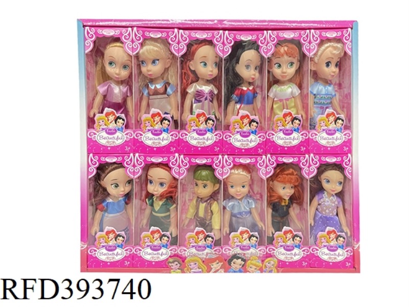6 INCH DISPLAY BOX EMPTY DISNEY SALON PRINCESS (12 ASSORTED) 12PCS