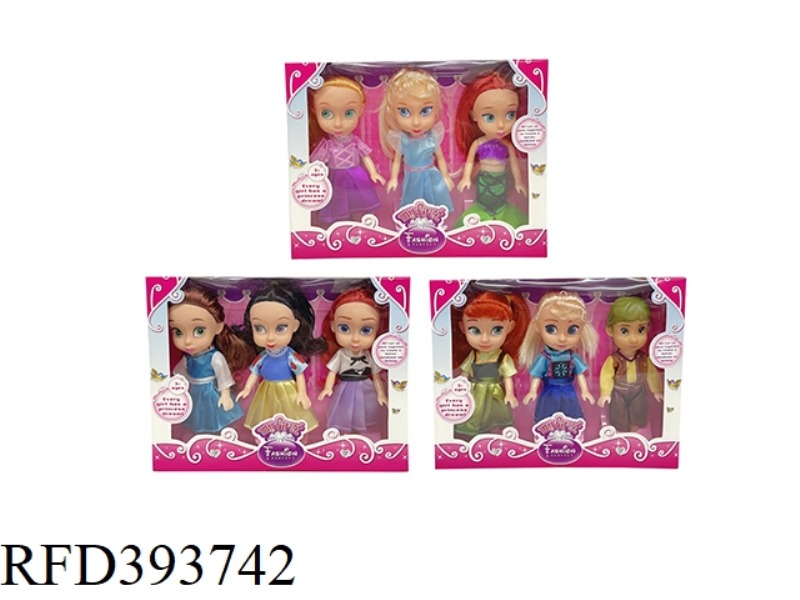 6-INCH WINDOW BOX REAL DISNEY SALON PRINCESS (3 TYPES ASSORTED) 3PCS
