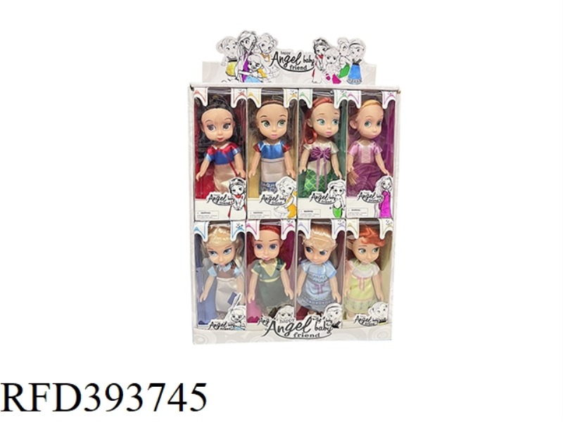 6 INCH DISPLAY BOX EMPTY DISNEY SALON PRINCESS (8 STYLES MIXED) 16PCS
