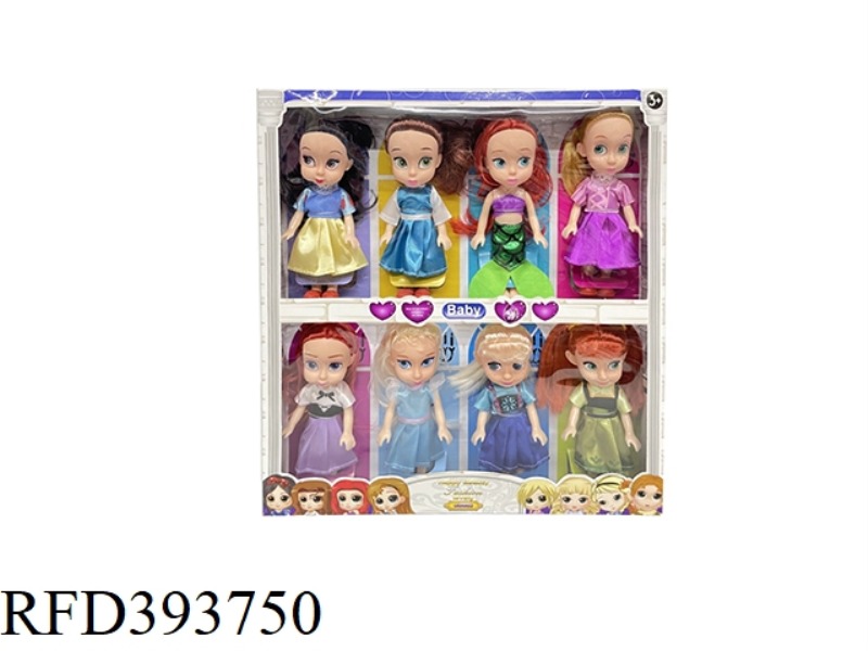 6-INCH WINDOW BOX REAL DISNEY SALON PRINCESS (8 ASSORTED) 8PCS