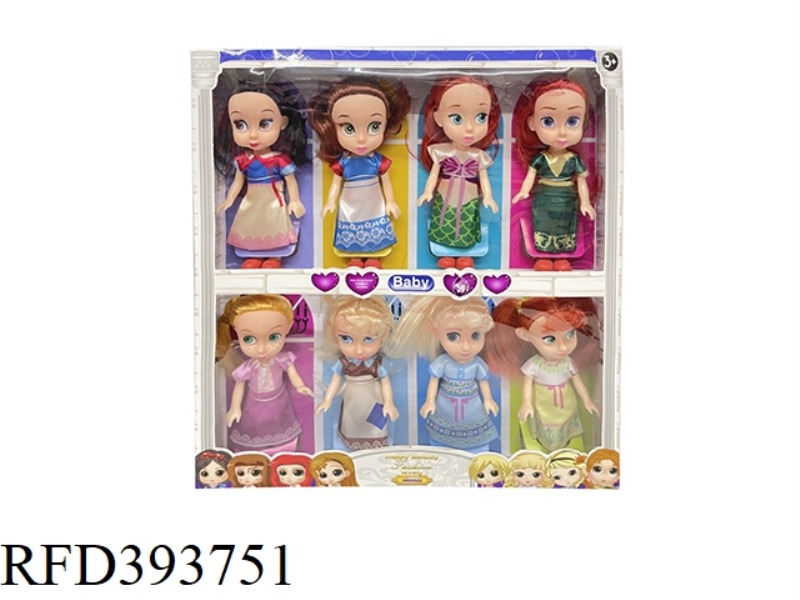 6-INCH WINDOW BOX REAL DISNEY SALON PRINCESS (8 ASSORTED) 8PCS