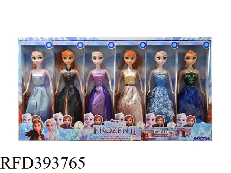 11.5 INCH REAL HAND 4 GENERATION ICE AND SNOW PRINCESS 6 MIXED 12PCS