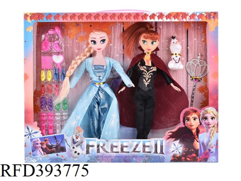 THE FOURTH GENERATION 11-INCH SOLID BODY FROZEN ANNA AND AISHA DOUBLE SHOE SET XUEBAO AND SCEPTER