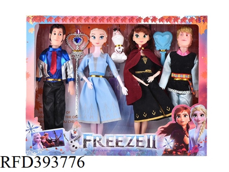 THE FOURTH-GENERATION 11-INCH BODY OF FROZEN ANNA AND AISHA, CHRISTOPHER AND HANS FOUR WITH XUEBAO A