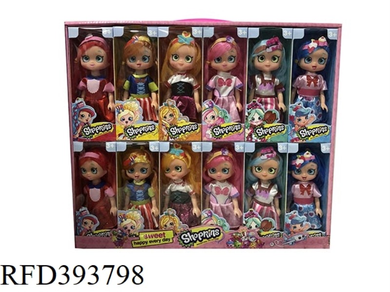 6 INCH DISPLAY BOX REAL SHOPPING DOLL 12PCS