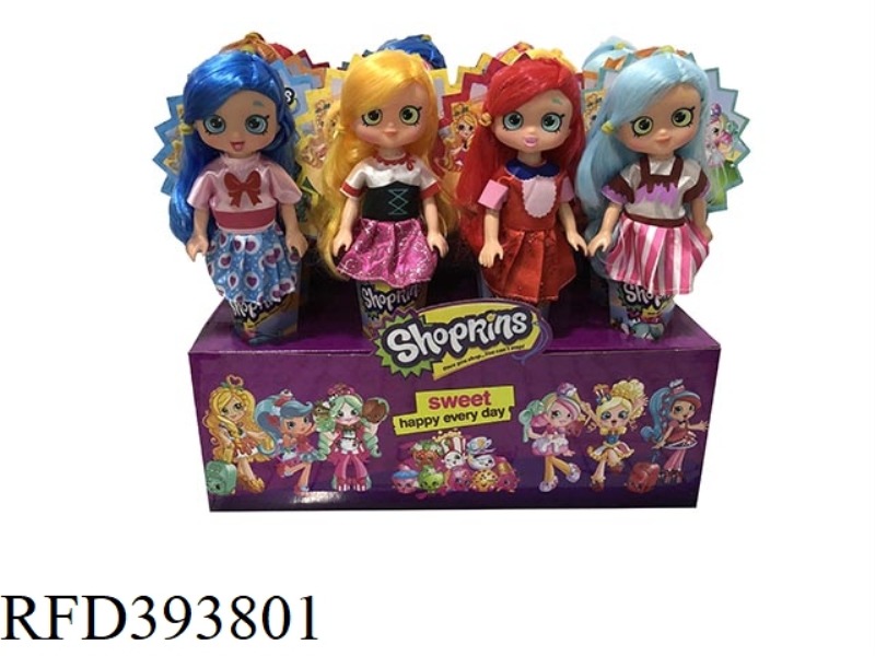6 INCH ICE CREAM DISPLAY BOX REAL SHOPPING DOLL 12PCS