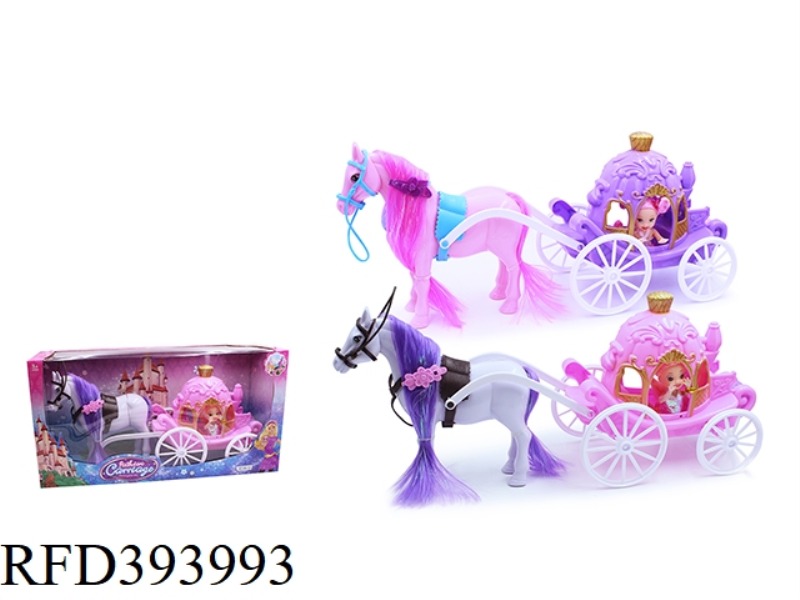 ORNAMENT CARRIAGE + DOLL