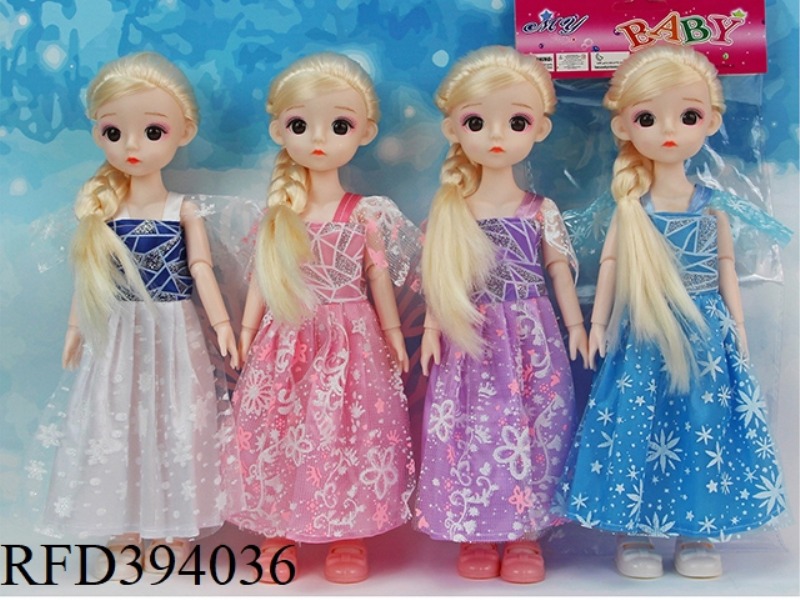 12 INCHES, 30 CM, 13 JOINTS, SOLID BODY, 3D REAL EYES, ICE AND SNOW LOLI DOLL, FOUR ASSORTED