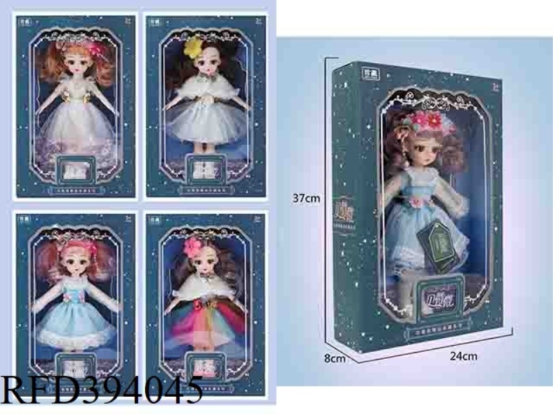 12 INCH 30 CM 13 JOINTS SOLID BODY 3D REAL EYES SHORT DRESS LOLI + HEADWEAR FOUR MIXED