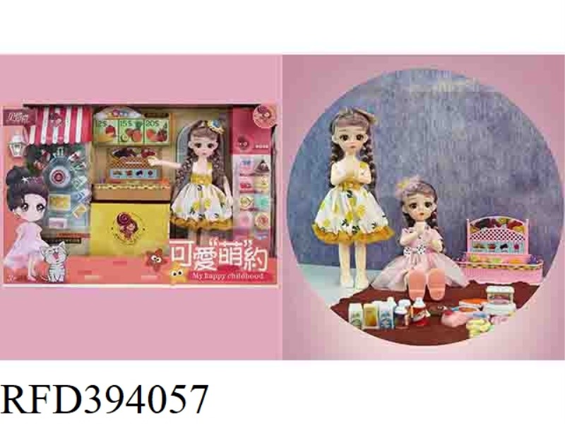 12 INCHES, 30 CM, 13 JOINTS, REAL BODY, 3D REAL EYES, FRUIT STAND, FOOD PROPS, AND LOLI DOLLS, ASSOR