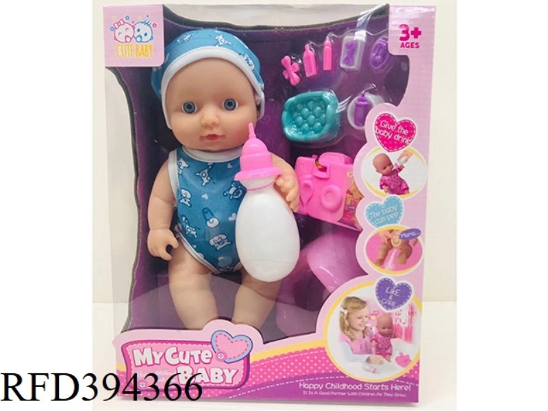 12 INCH DRINKING WATER PEE DOLL WITH IC VINYL HANDS AND FEET