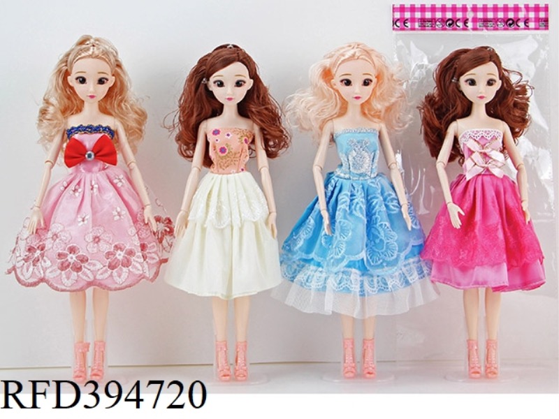 14 INCH 36 CM 11 JOINT BELONGS 3D TRUE EYE DRESS BARBIE FOUR MIX