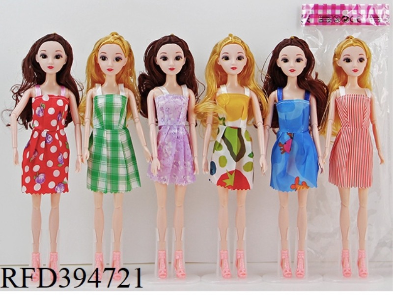 11 INCH 30 CM 11 JOINT BELONGS 3D TRUE EYES BEAUTIFUL GIRL BAG INSTALLED MULTI-COLOR MIX