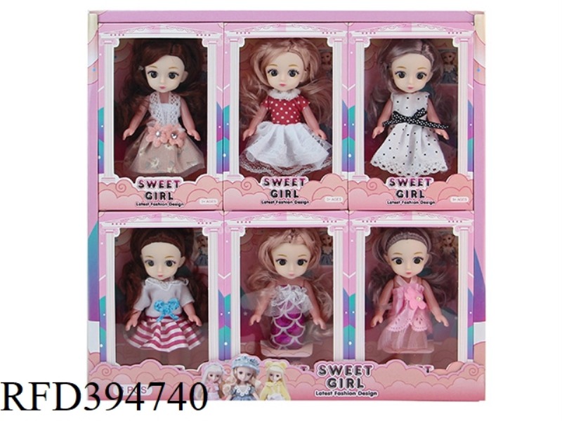 6 INCH 16 CM 3D TRUE EYES EMPTY LOLI 6PCS