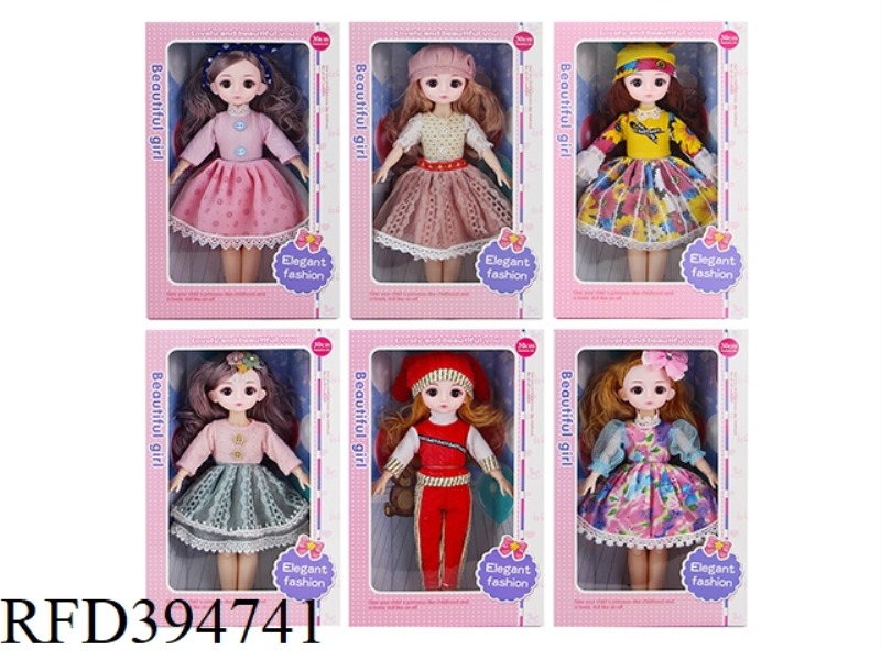 12 INCH 30 CM IN FULL BODY 23 JOINT 3D TRUE EYE FASHION LOLI + HEAD DECORATION SIX MODELS