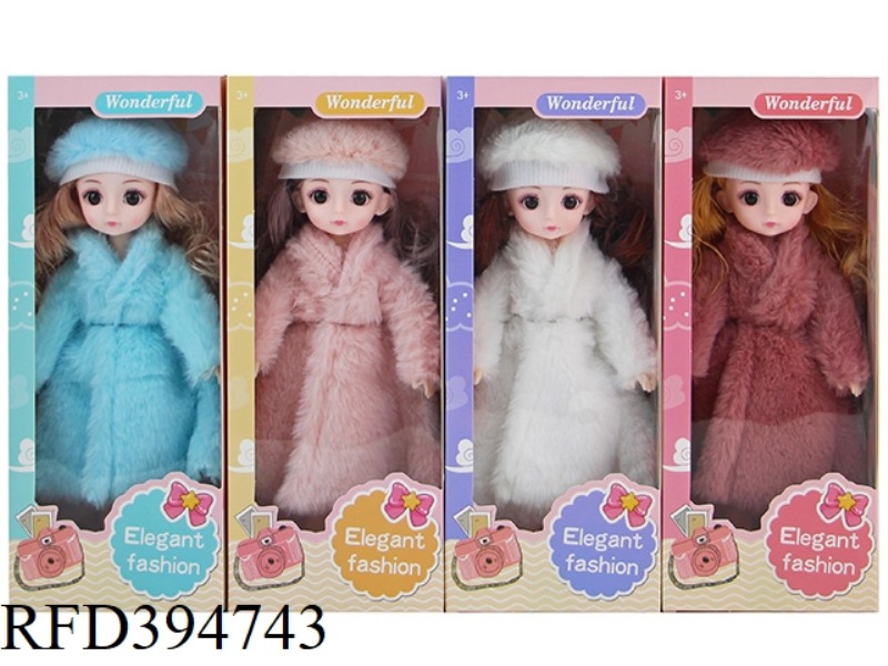 12 INCH 30 CM IN FULL BODY 13 JOINT 3D TRUE EYE FUR LOLI DOLL FOUR MIX