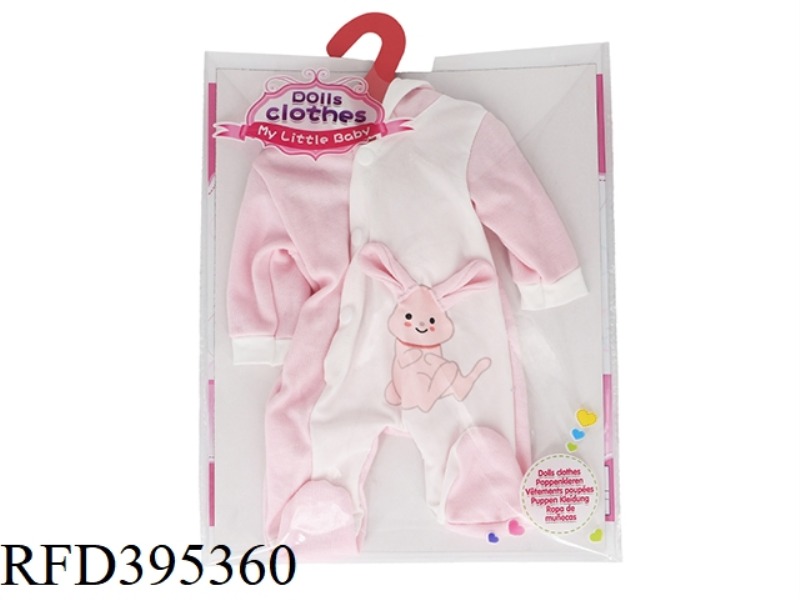 LEFT AND RIGHT COLOR HOODED BUNNY JUMPSUIT
