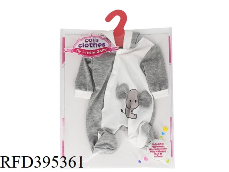 LEFT AND RIGHT COLOR HOODED ELEPHANT JUMPSUIT